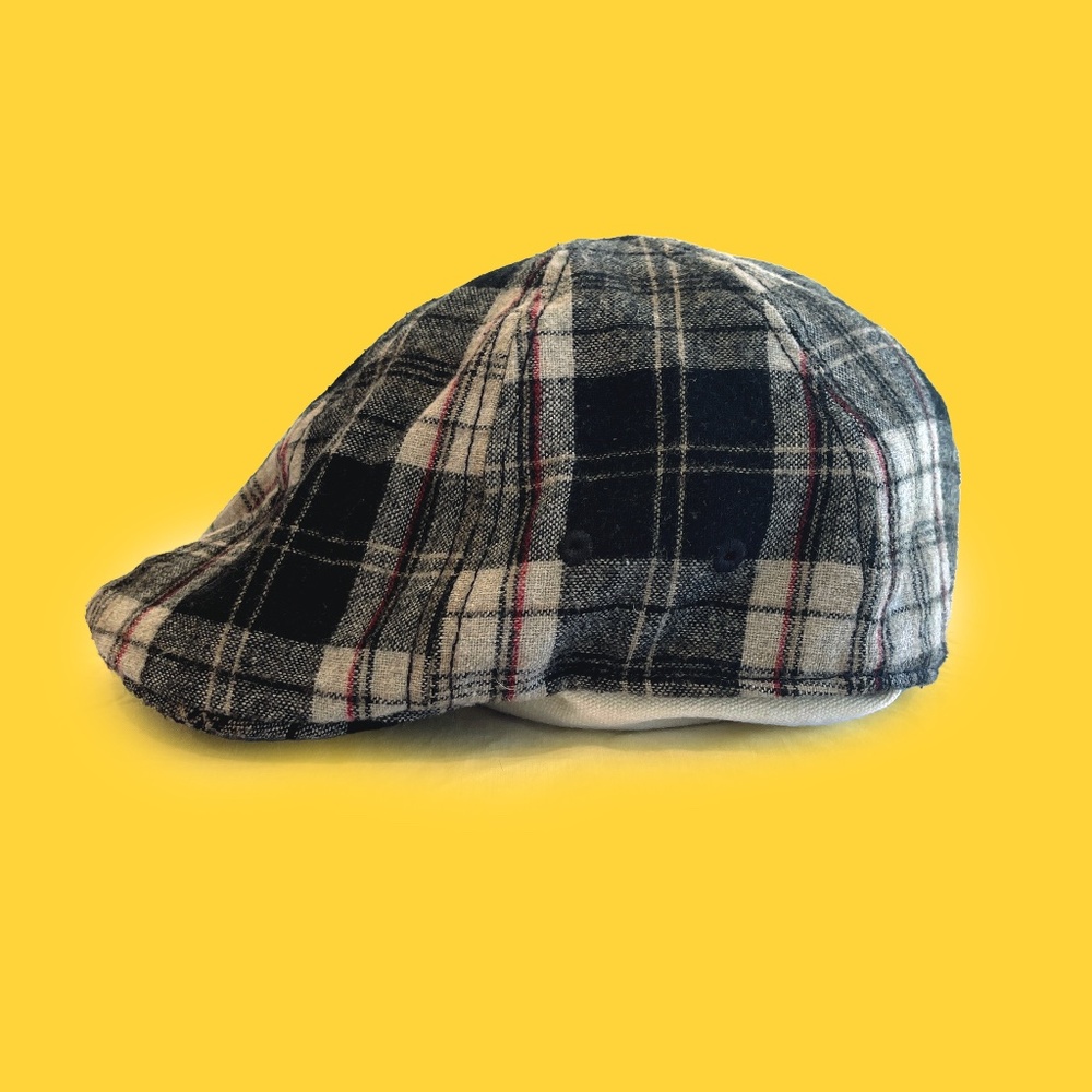 Classic Paul Frank Plaid Flat Cap